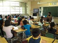 20160907 全校朝の会（熱中症DVD)②.JPG