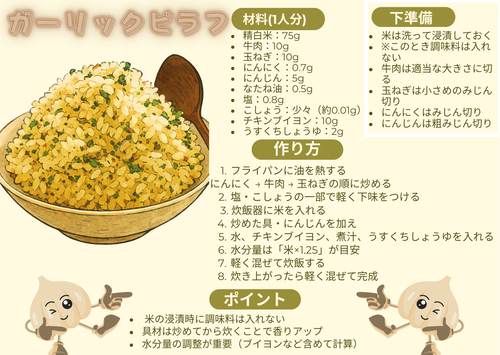 給食レシピ（ガーリックピラフ）.png