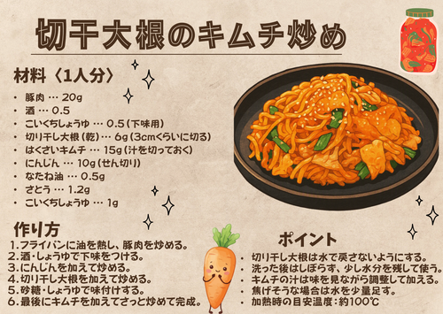 給食レシピ（切干大根のキムチ炒め）.png