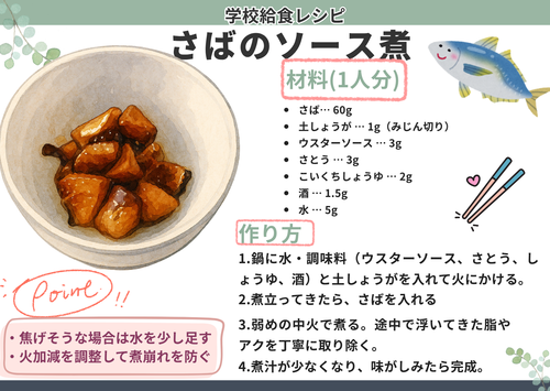 給食レシピ（さばのソース煮）.png