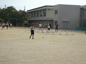 ６年陸上大会朝練2.JPG