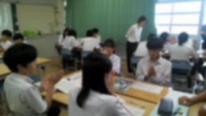 ２年生国語　教育実習　拍手