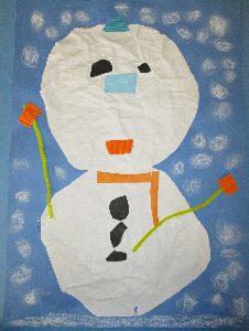 雪だるまの絵が完成！！(4歳児) - 吹田第三幼稚園